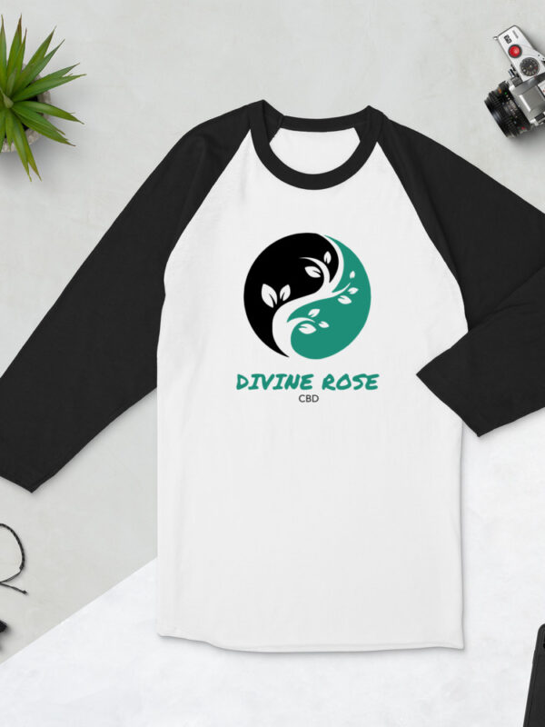 Divine Rose 3/4 sleeve raglan shirt